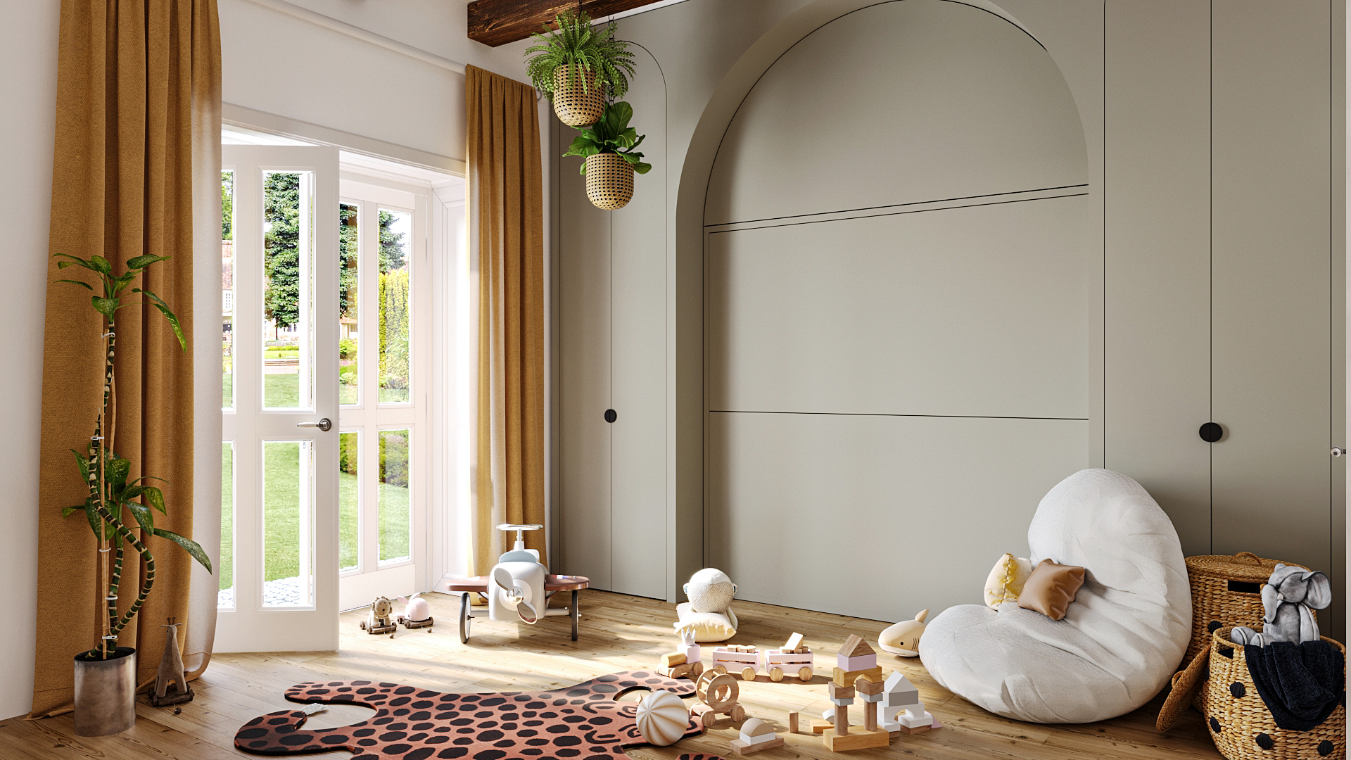 Emeletes falágy a gyerekszobában